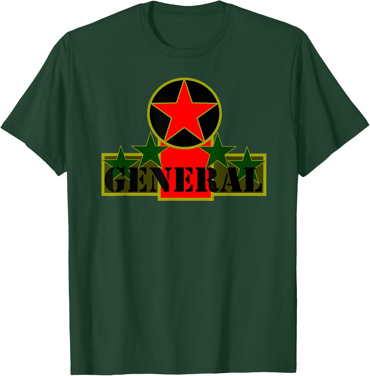 Five Stars General Rank Armed Forces Commander Classic T-Shirt - T-Shirt | Forest