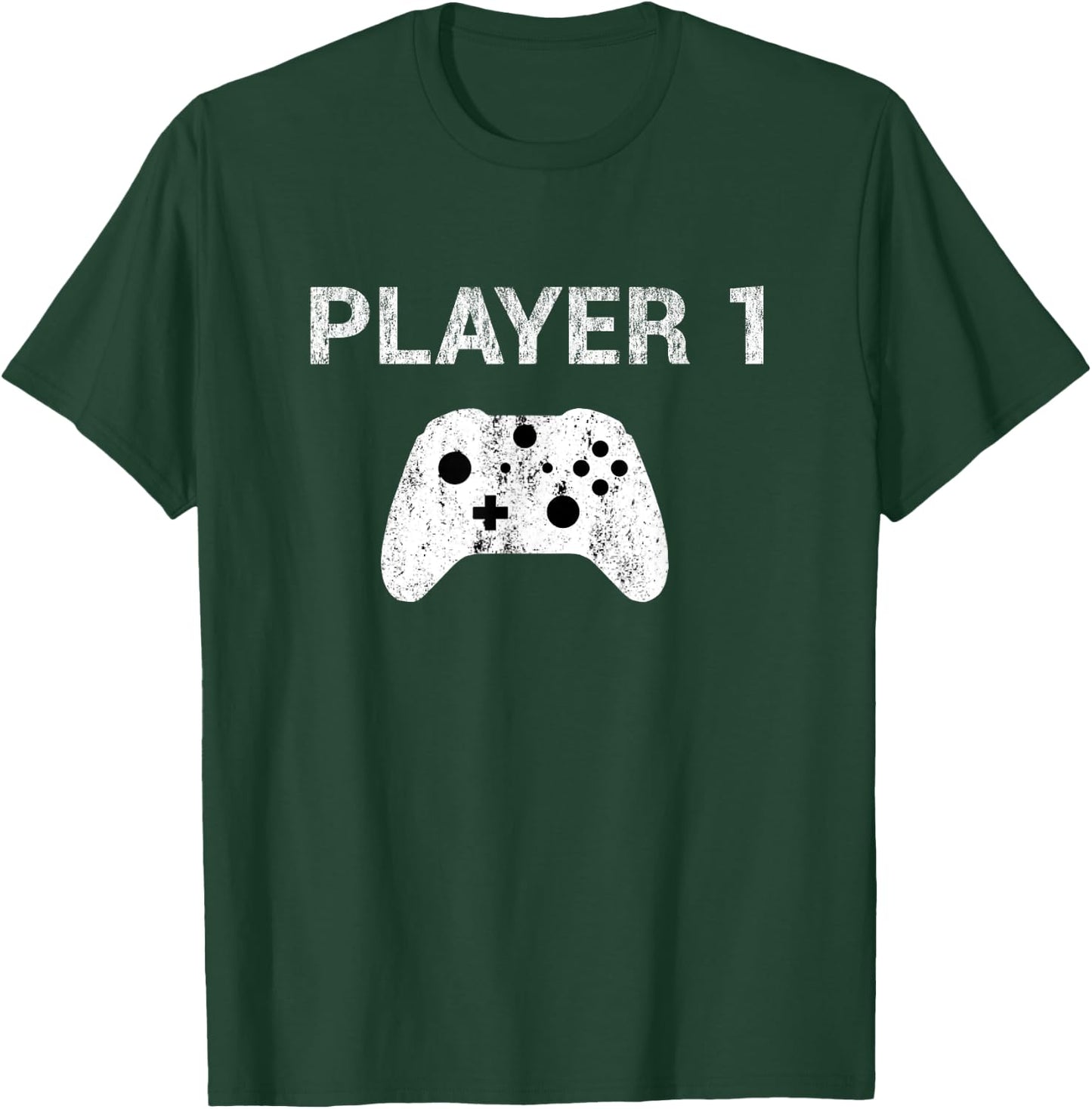 Player 1 Shirt Video Game Costume Gamer Men Women Kids T-Shirt - T-Shirt | Forest