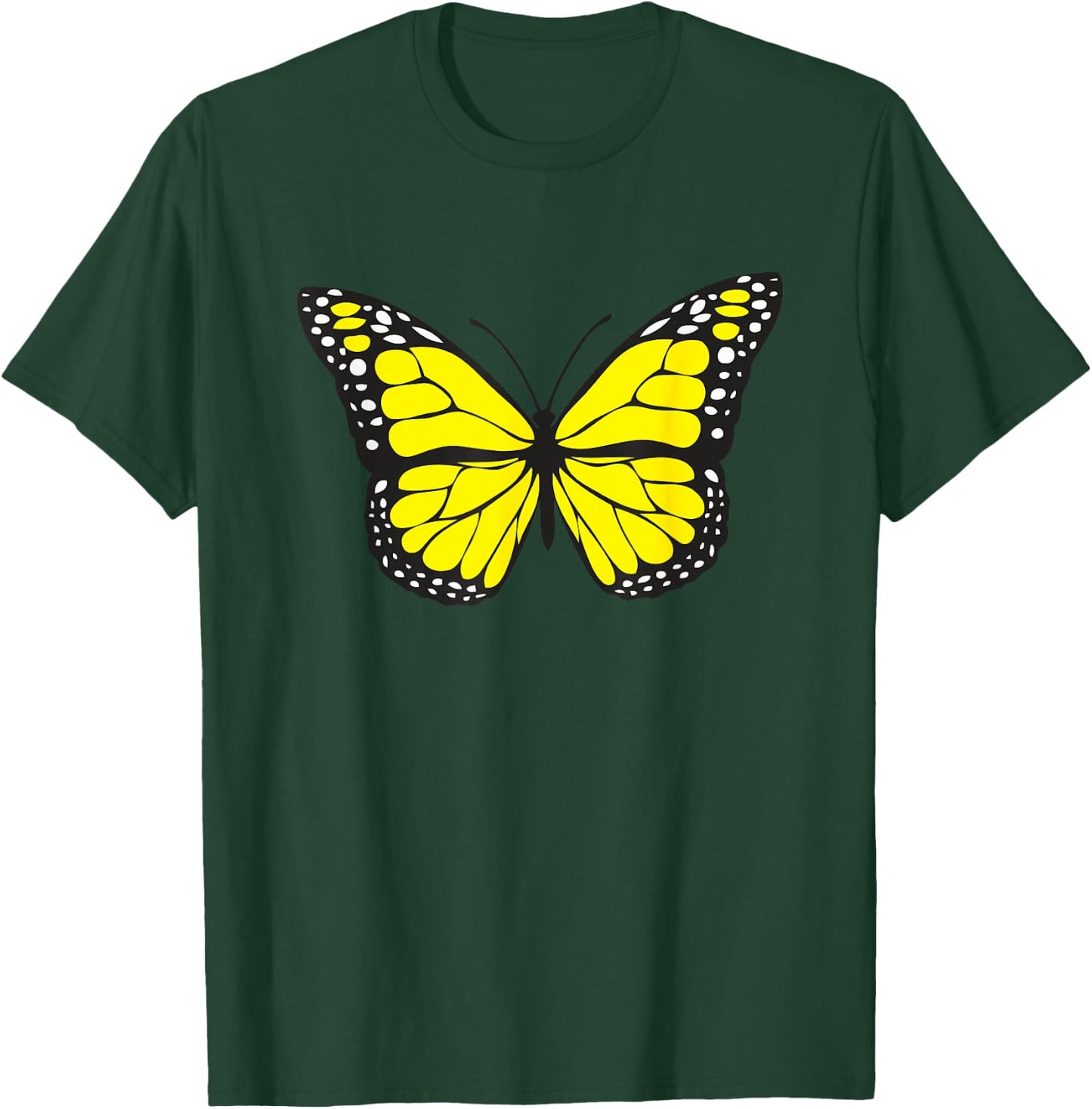 Cute Colorful Yellow Butterfly T-Shirt - T-Shirt | Forest