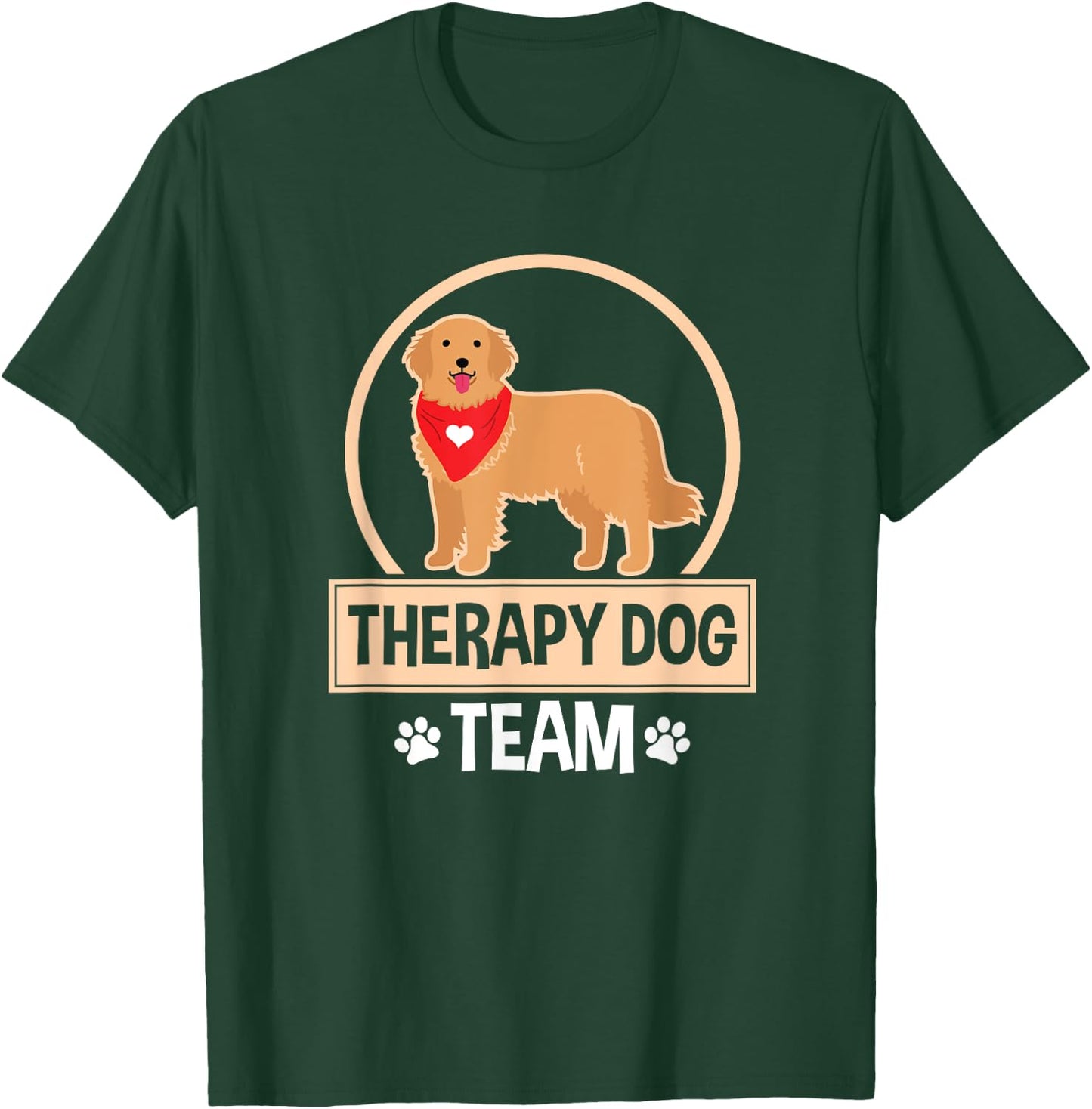 Therapy Dog Team - Therapy Dog Handler Women Girls Kids T-Shirt - T-Shirt | Forest