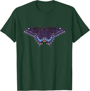 Simple And Beautiful Black Swallowtail Butterfly T-Shirt - T-Shirt | Forest
