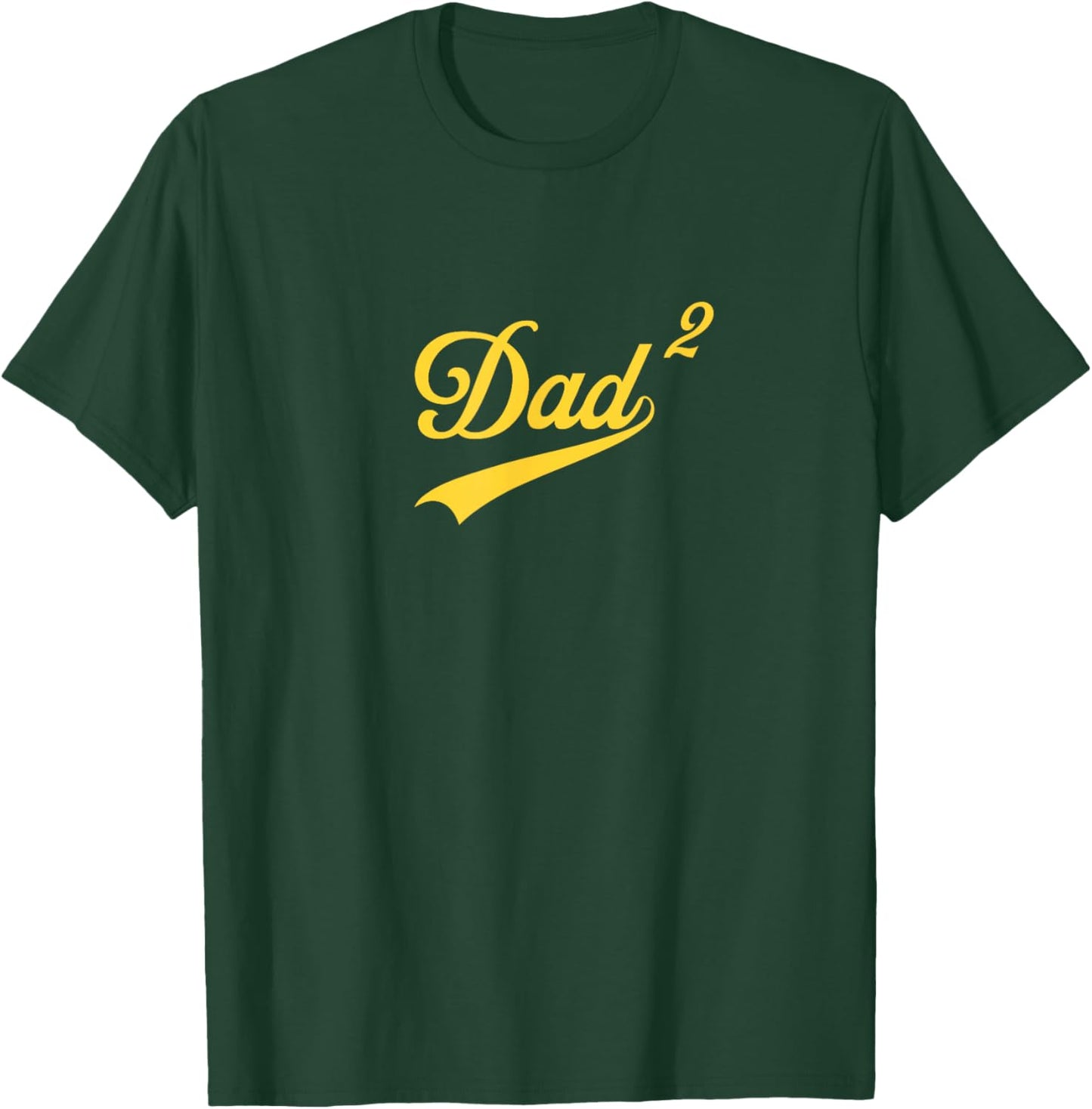 Dad of Two Funny Second Time Daddy Squared Retro 2 Kids Papa T-Shirt - T-Shirt | Forest