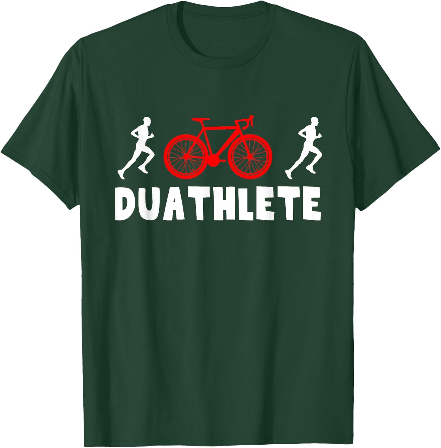 Duathlete Male Runner Duathlon T-Shirt - T-Shirt | Forest