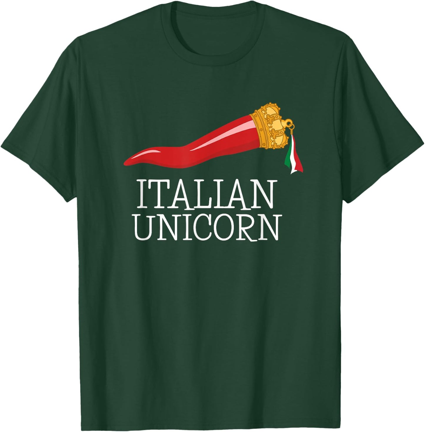 Funny Italian Lucky Charm Cornicello Italian Horn T-Shirt - T-Shirt | Forest