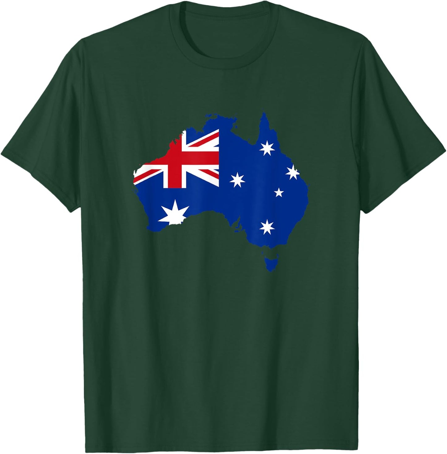 Australia Down Under Classic Australian Flag Map Gift T-Shirt - T-Shirt | Forest