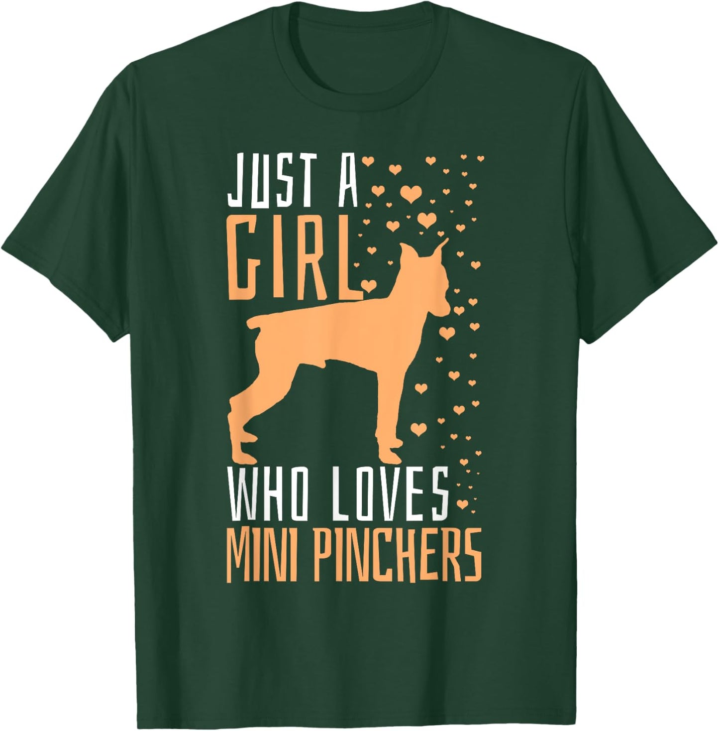 Mini Pincher Dog Just A Girl Who Loves Dogs Gift T-Shirt - T-Shirt | Forest