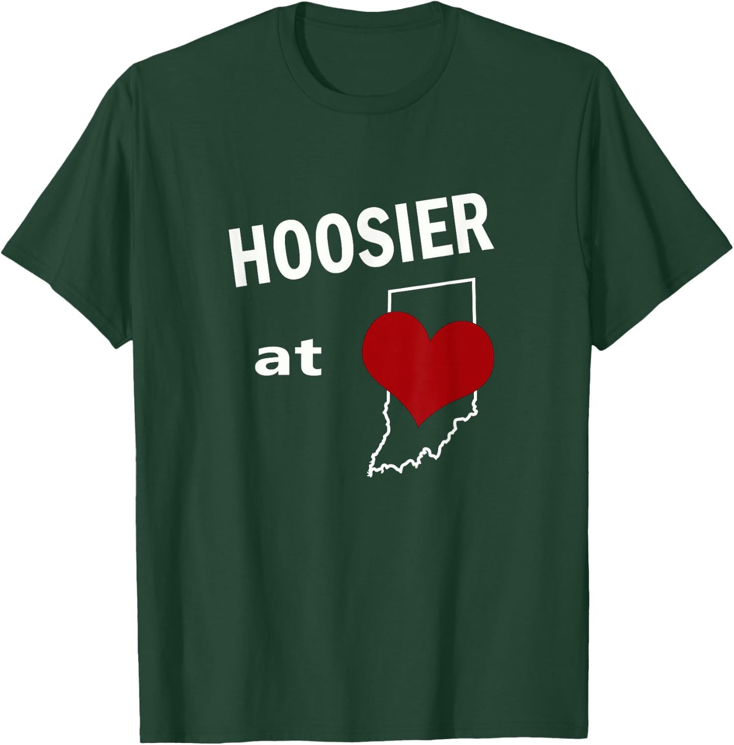 Indiana Displaced Hoosier at Heart T-Shirt - T-Shirt | Forest