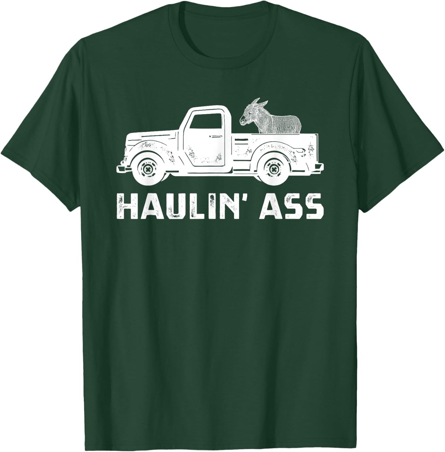 Hauling Ass Truck Donkey In Pickup Truck T-Shirt - T-Shirt | Forest