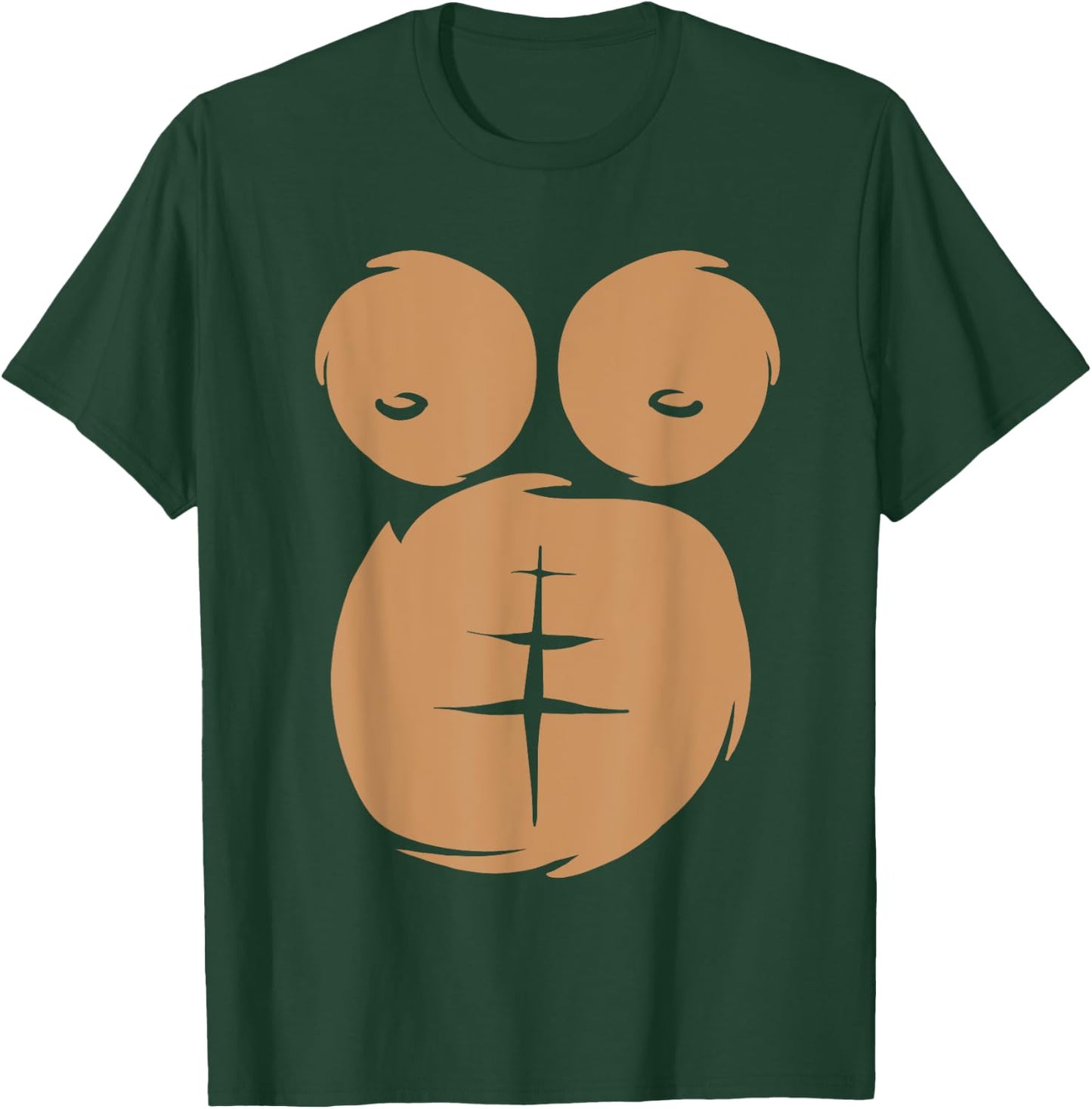 Monkey Ape Gorilla Chest Belly Halloween Office Party T-Shirt - T-Shirt | Forest