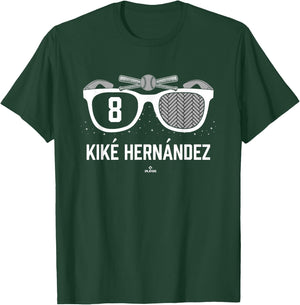 American Glasses Kiké Hernández Los Angeles Baseball MLBPA T-Shirt - T-Shirt | Forest