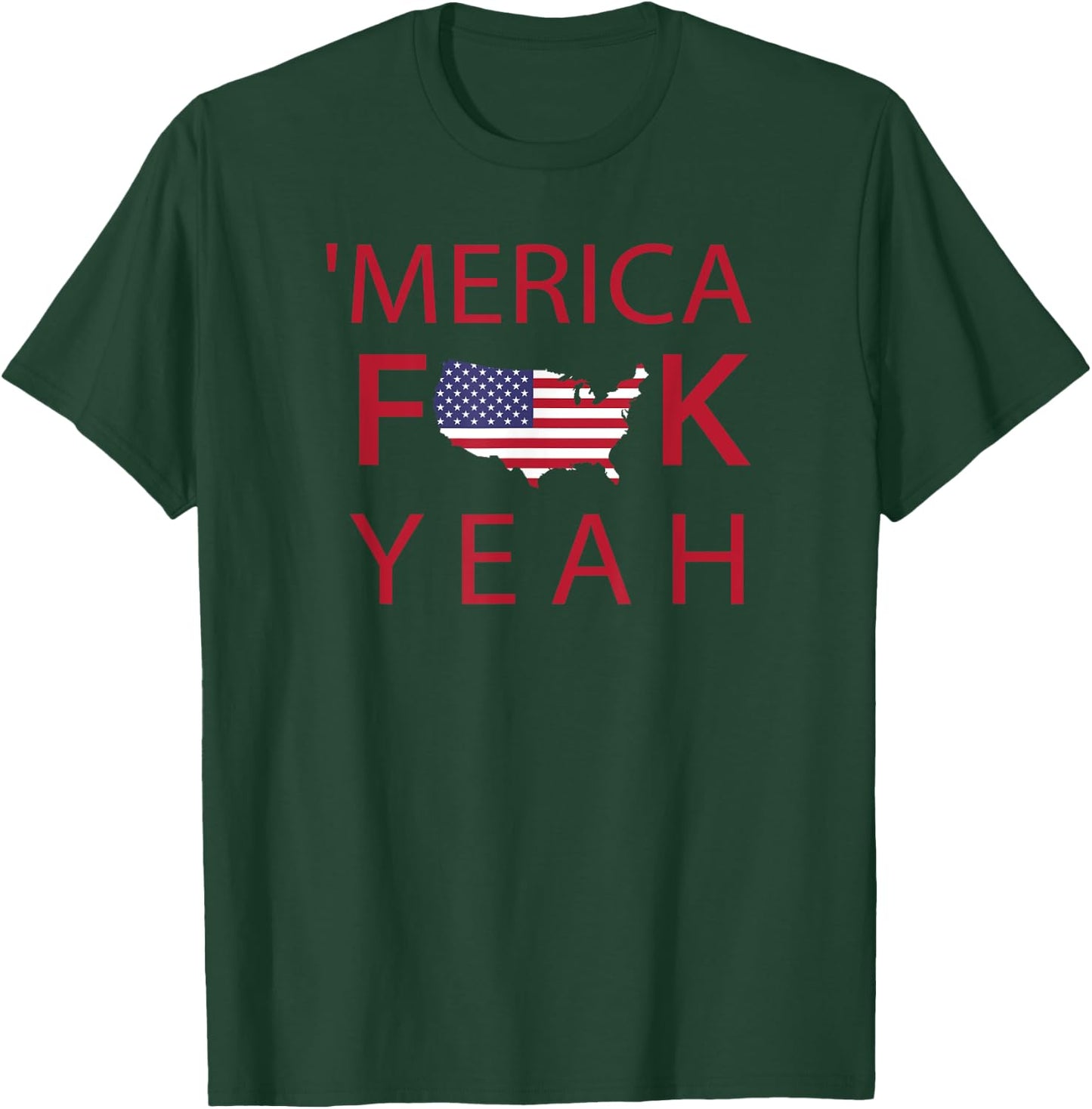 'Merica fk yeah! Funny american patriot 4th of July Kids Men T-Shirt - T-Shirt | Forest