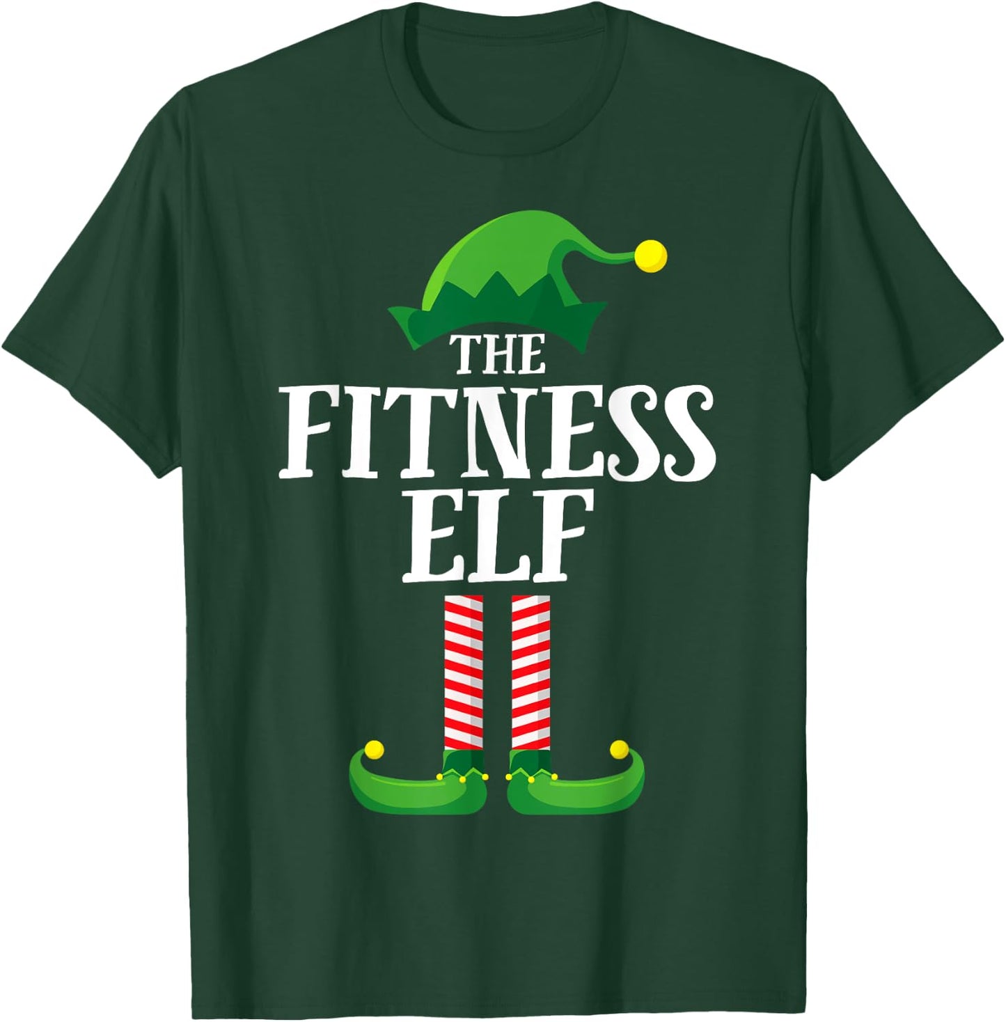 Fitness Elf Matching Family Group Christmas Party Pyjamas T-Shirt - T-Shirt | Forest