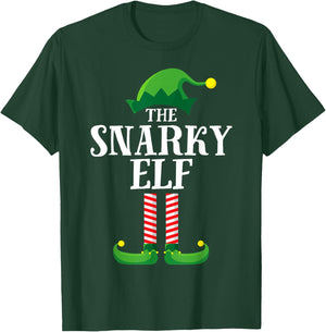 Snarky Elf Matching Family Group Christmas Party Pyjamas T-Shirt - T-Shirt | Forest
