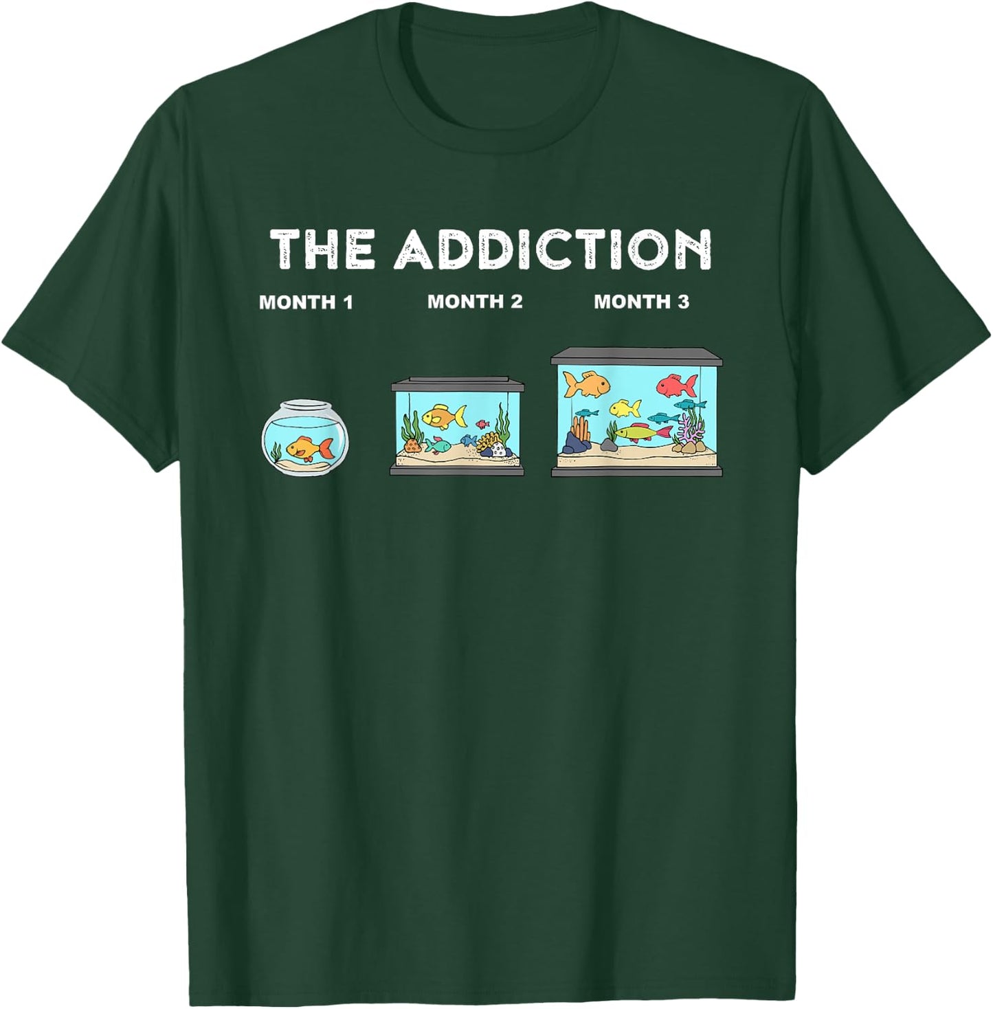 Fish Keeper - Aquarium Lover Gifts & Gift Ideas Adult Classic Fit Black Aquarium Addiction Funny Aquarium T-Shirt - T-Shirt | Forest