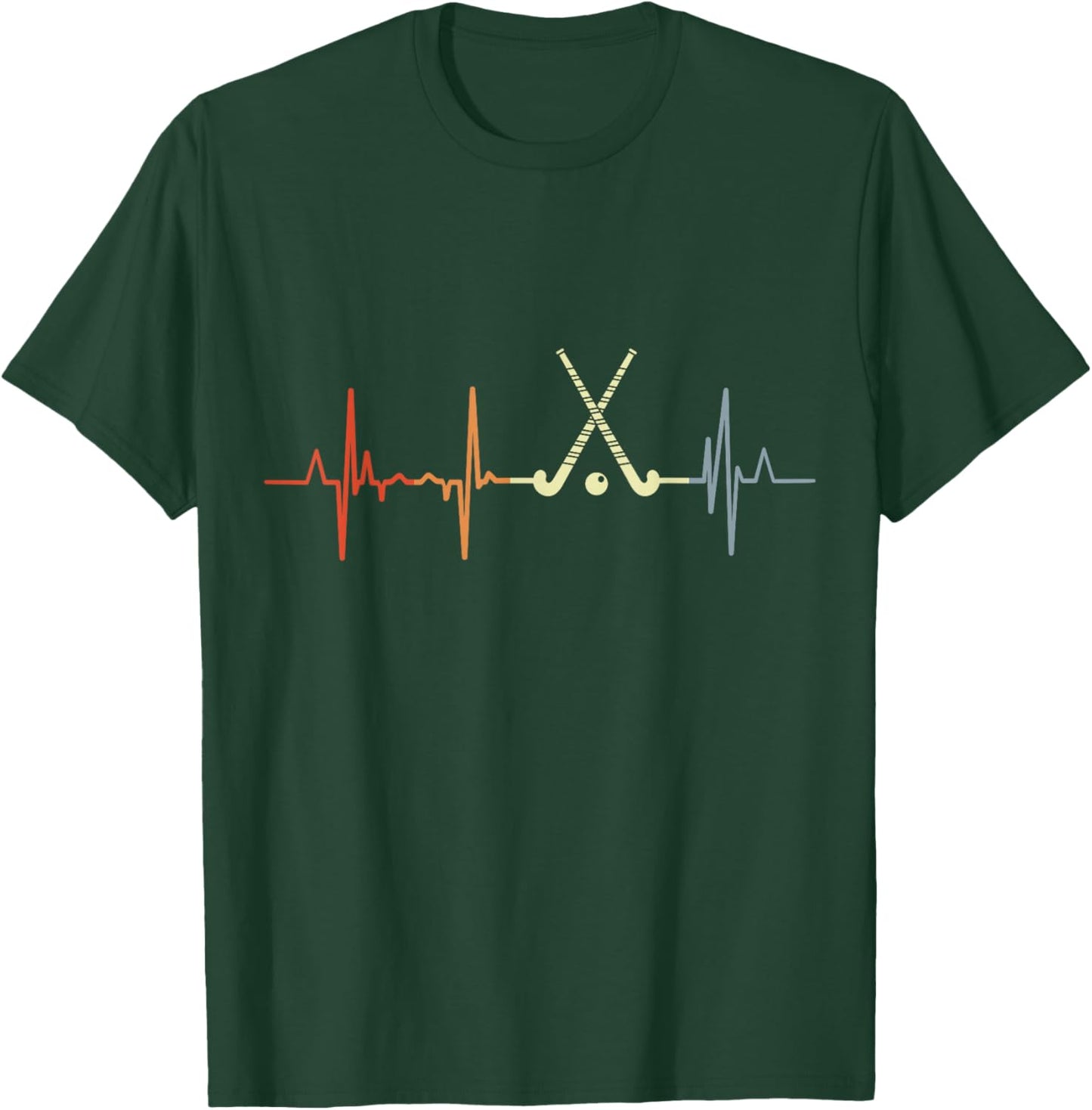 Field Hockey Heart Rate T-Shirt - T-Shirt | Forest