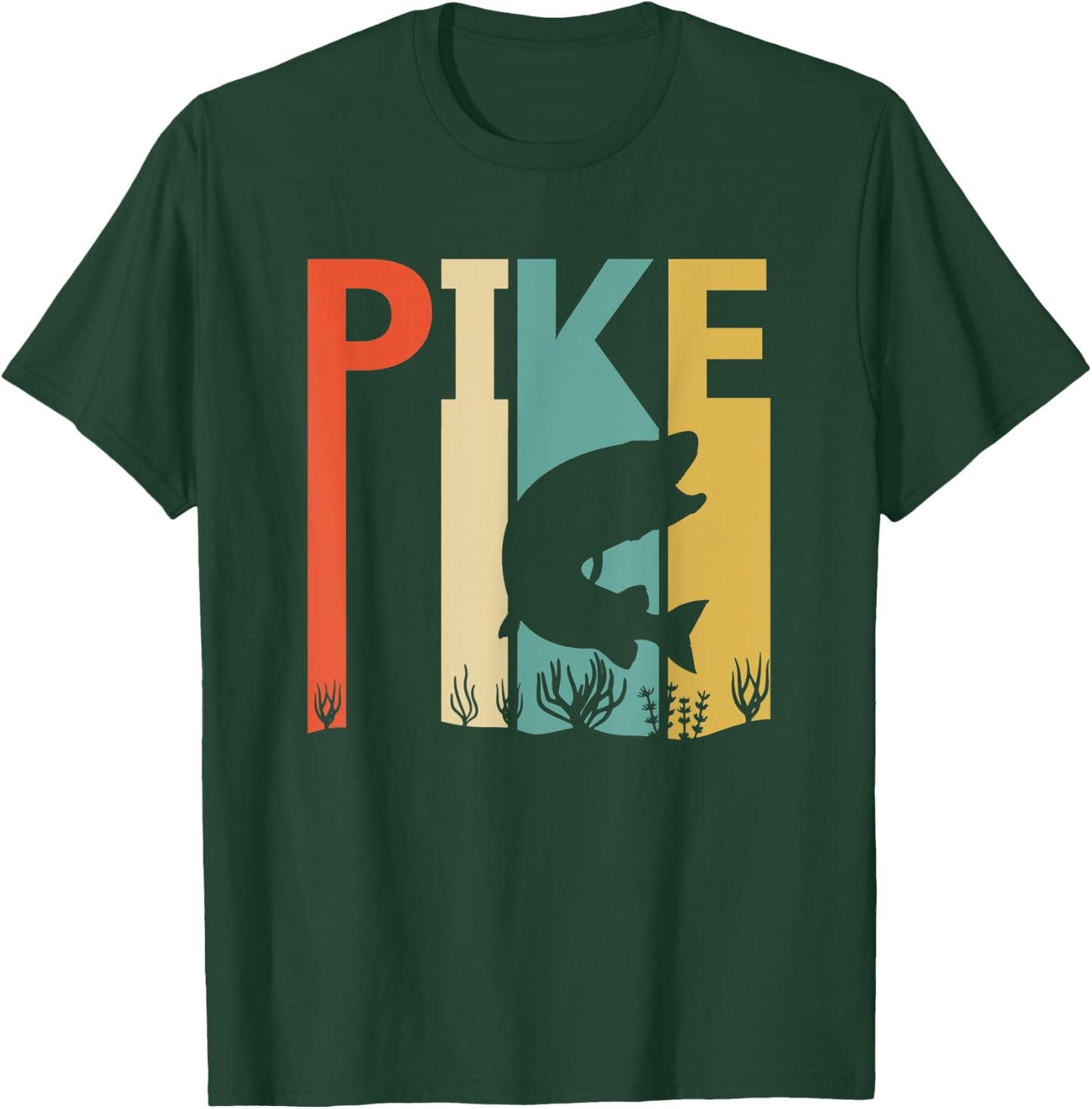 Vintage Wild Animal Northern Pike Fish T-Shirt - T-Shirt | Forest
