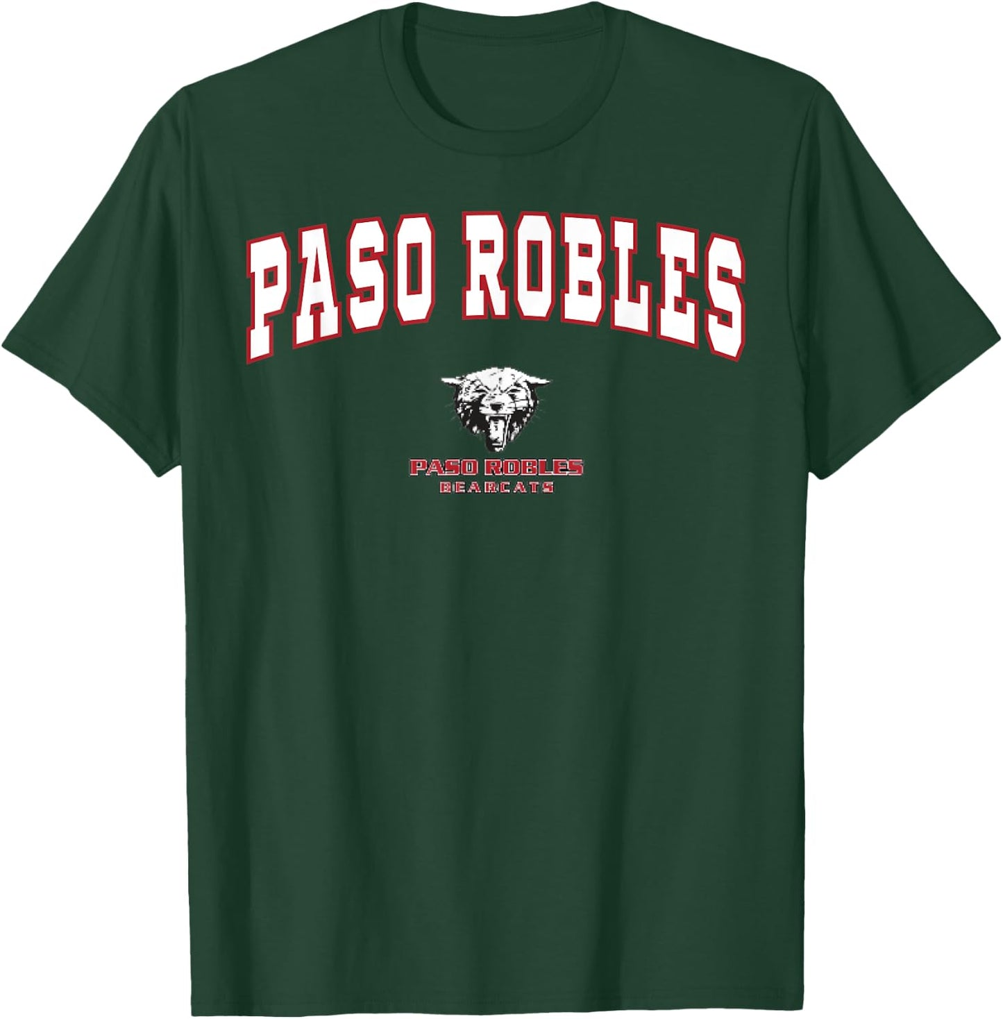 Paso Robles High School Bearcats C2 T-Shirt - T-Shirt | Forest