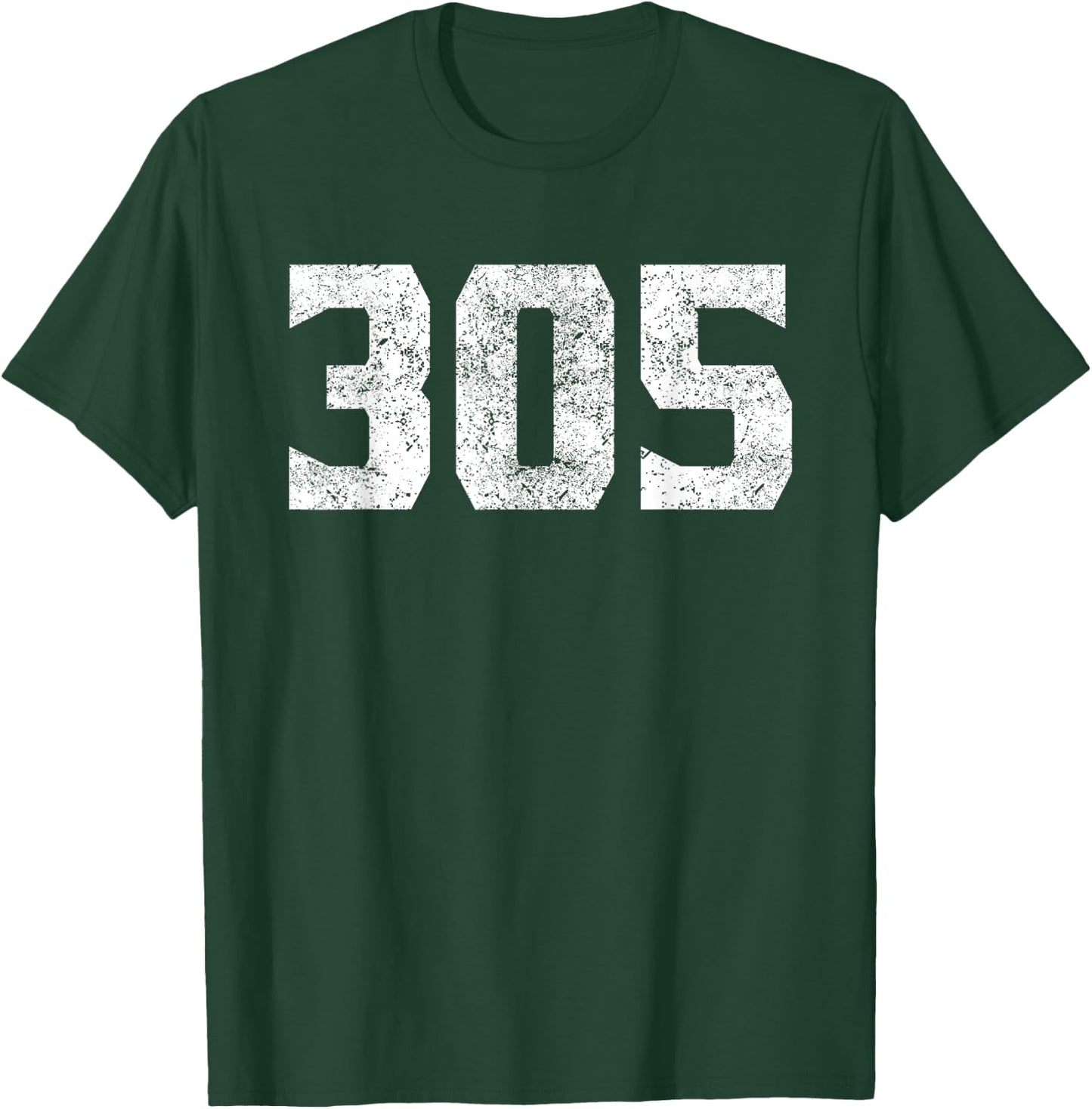 305 Area Code Miami FL Graphic T-Shirt - T-Shirt | Forest