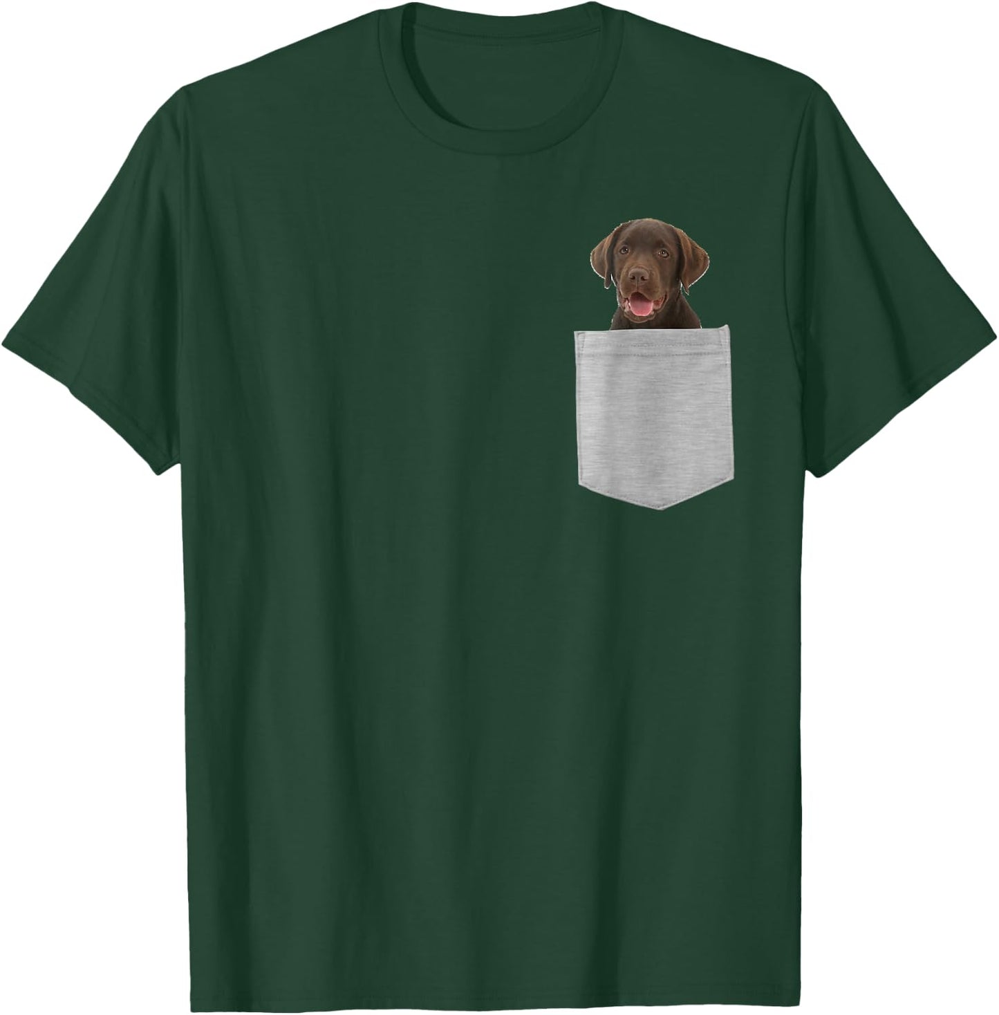 Dog in Your Pocket Chocolate Lab, Labrador T-Shirt - T-Shirt | Forest