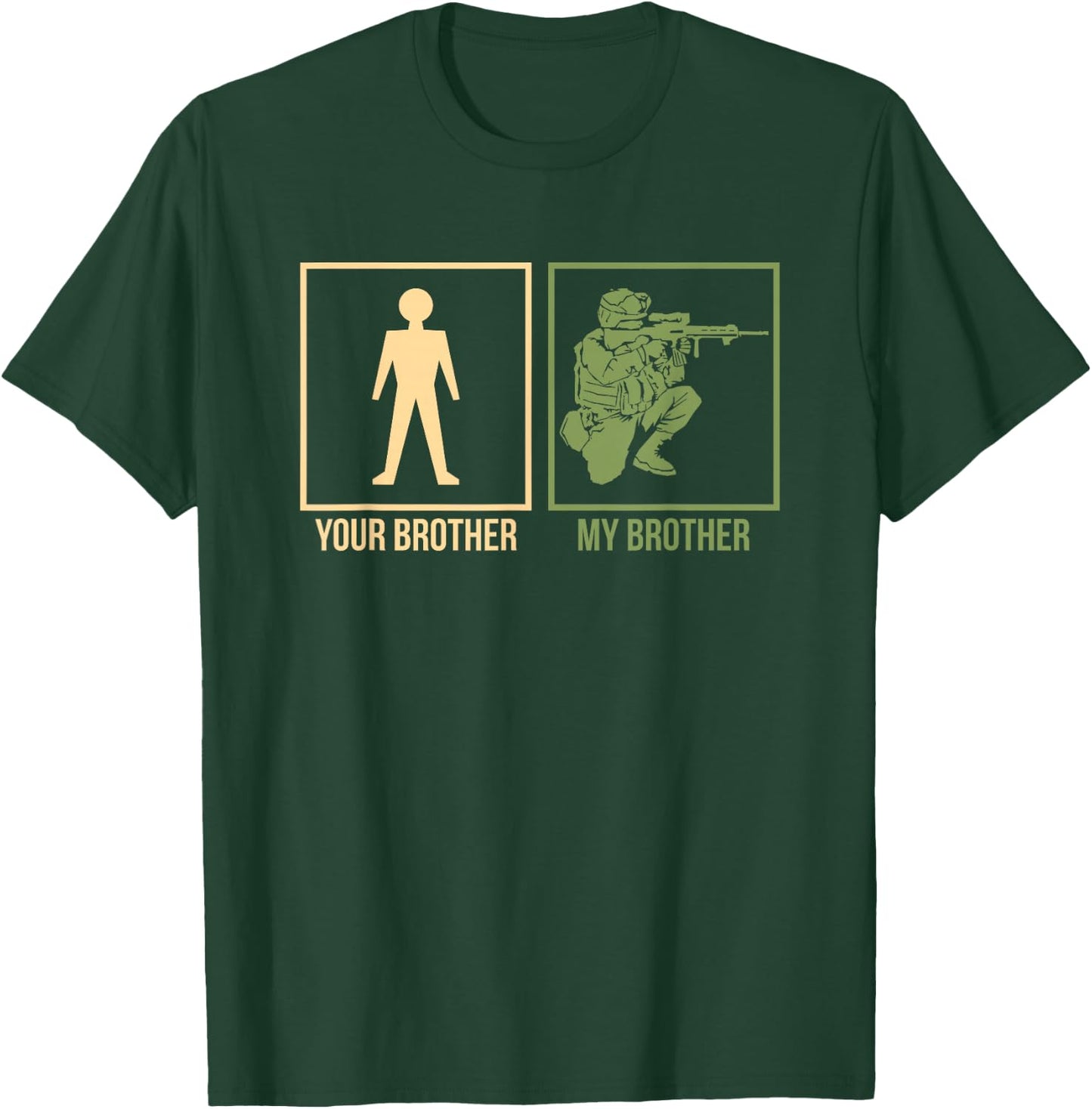 Proud Army Brother I-Navy Airforce Seal Ranger T-Shirt - T-Shirt | Forest