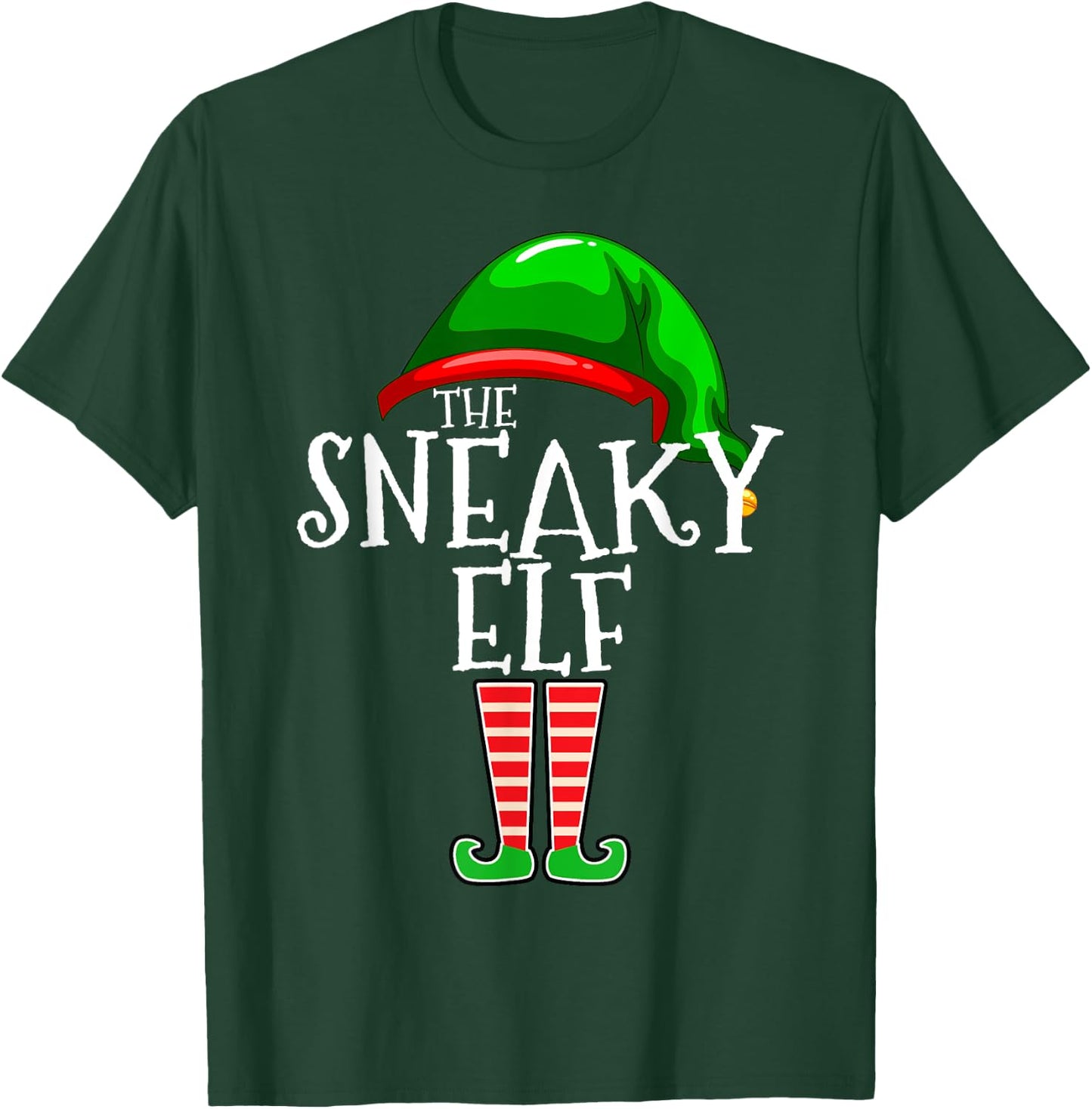 The Sneaky Elf Group Matching Family Christmas Gift Outfit T-Shirt - T-Shirt | Forest