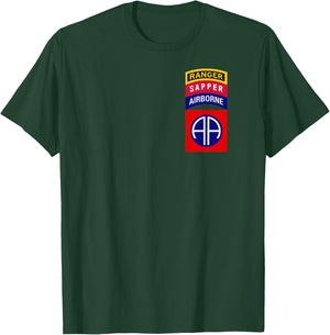82nd Airborne Shirt - Ranger Sapper Tab Shirt "Classic" T-Shirt - T-Shirt | Forest