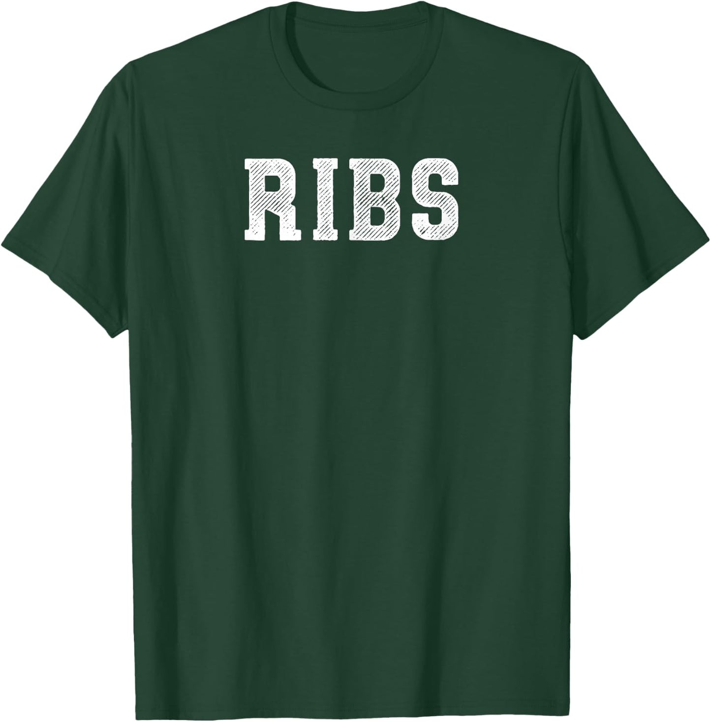 Vintage BBQ T Shirt RIBS Distressed Weathered Barbecue T-Shirt - T-Shirt | Forest