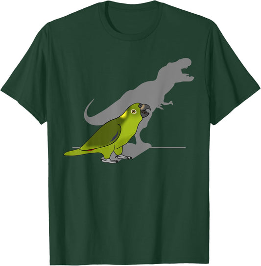 Funny dinosaur Birb, T-rex Yellow Naped Amazon Parrot T-Shirt - T-Shirt | Forest