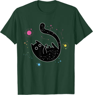 Pansexual Cat Galaxy Space LGBT Gay Pan Pride Flag, LGBTQ Women Kids T-Shirt - T-Shirt | Forest