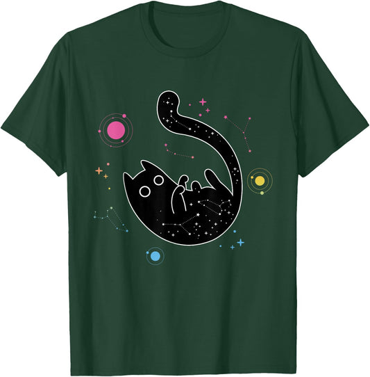 Pansexual Cat Galaxy Space LGBT Gay Pan Pride Flag, LGBTQ Women Kids T-Shirt - T-Shirt | Forest