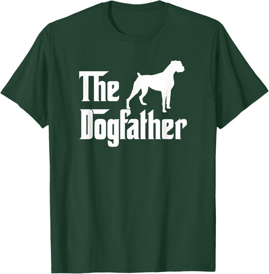 The Dogfather T Shirt Boxer Dog Lover Gift Shirt Dad T-Shirt - T-Shirt | Forest