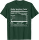 Funny Golf Golfer Nutrition Facts Golf Humor T-Shirt - T-Shirt | Forest