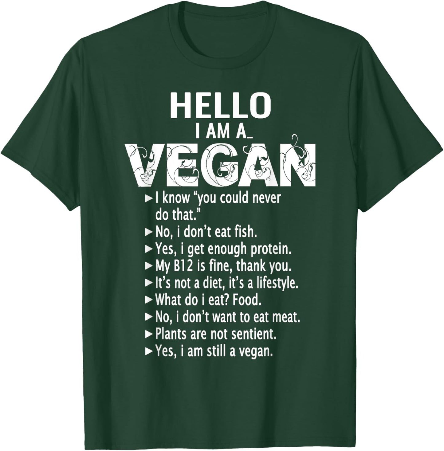 Funny Pro Vegan Activism Gym Athlete Gift Christmas T-Shirt - T-Shirt | Forest