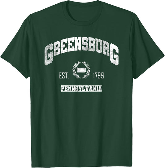 Greensburg PA | Pennsylvania | Vintage Throwback T-Shirt - T-Shirt | Forest