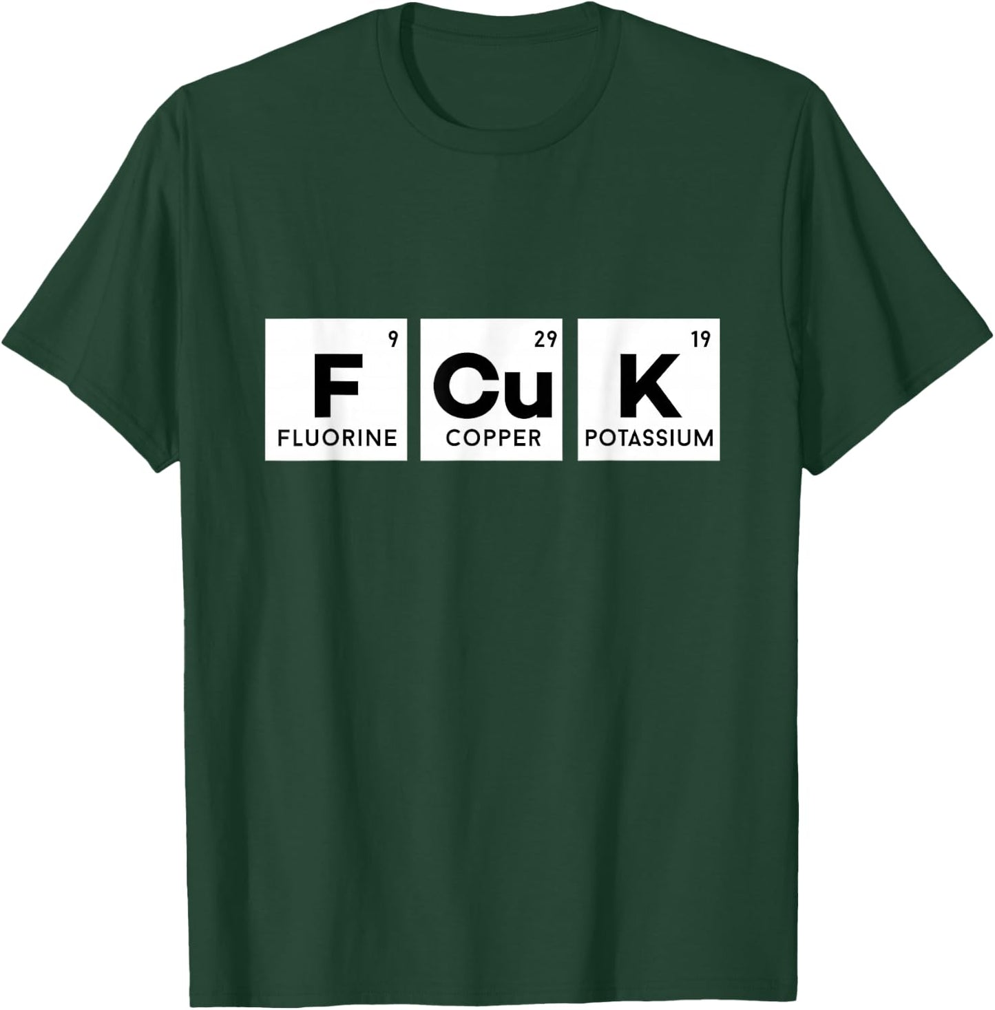 FCUK Chemistry Periodic Table Regular Fit Shirt T-Shirt - T-Shirt | Forest