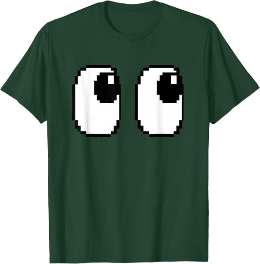 Pixel Ghost Eyes Halloween Game Group Costume T-Shirt - T-Shirt | Forest