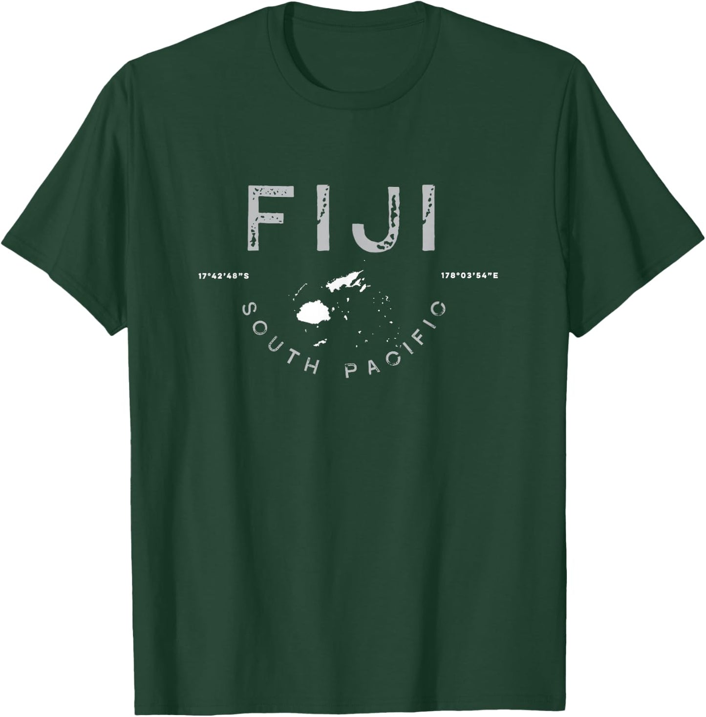 Fiji South Pacific Graphic Retro T T-Shirt - T-Shirt | Forest