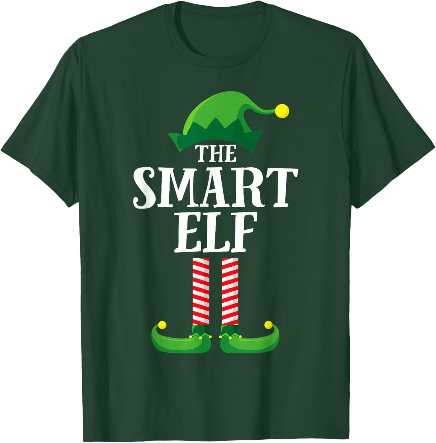 Smart Elf Matching Family Group Christmas Party Pyjamas T-Shirt - T-Shirt | Forest