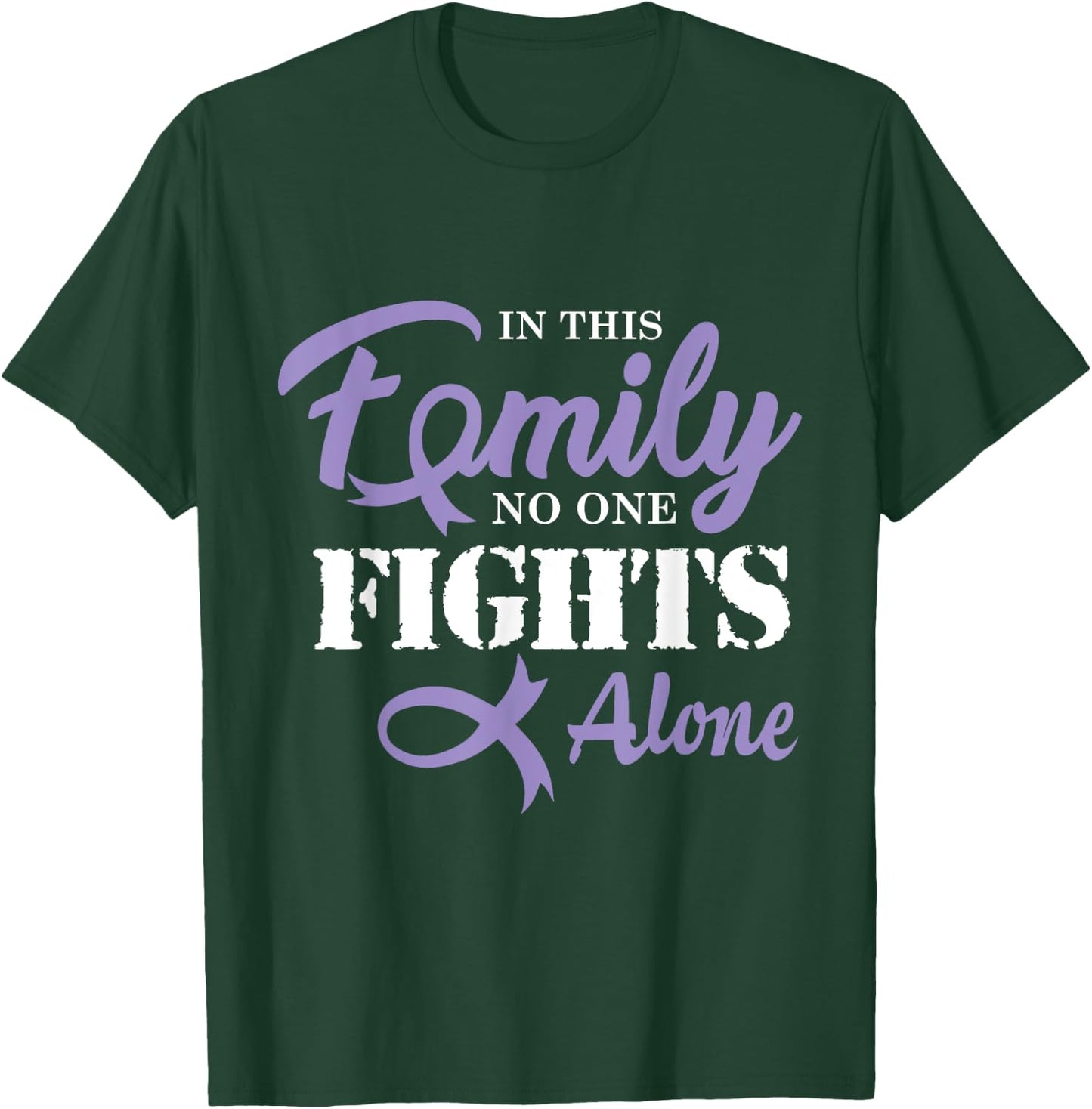 Testicular Cancer Fight Cancer Ribbon T-Shirt - T-Shirt | Forest