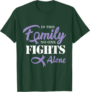 Testicular Cancer Fight Cancer Ribbon T-Shirt - T-Shirt | Forest