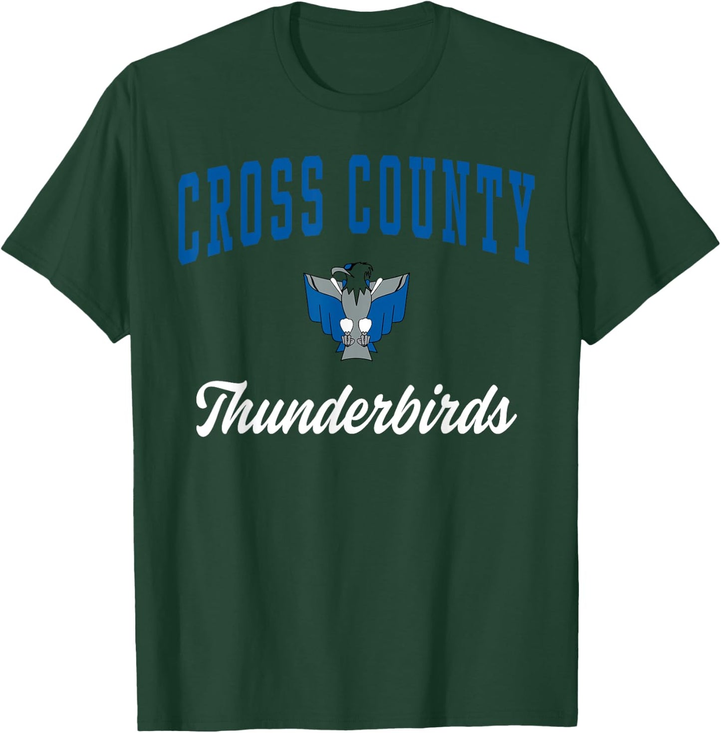 Cross County High School Thunderbirds C3 T-Shirt - T-Shirt | Forest