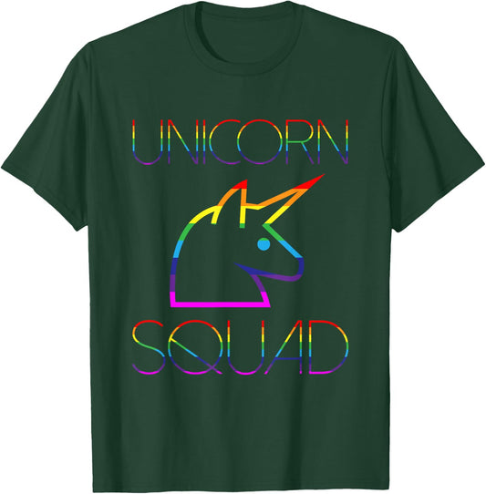 Unicorn Squad adult shirt Funny Cute Rainbow Color T-Shirt - T-Shirt | Forest
