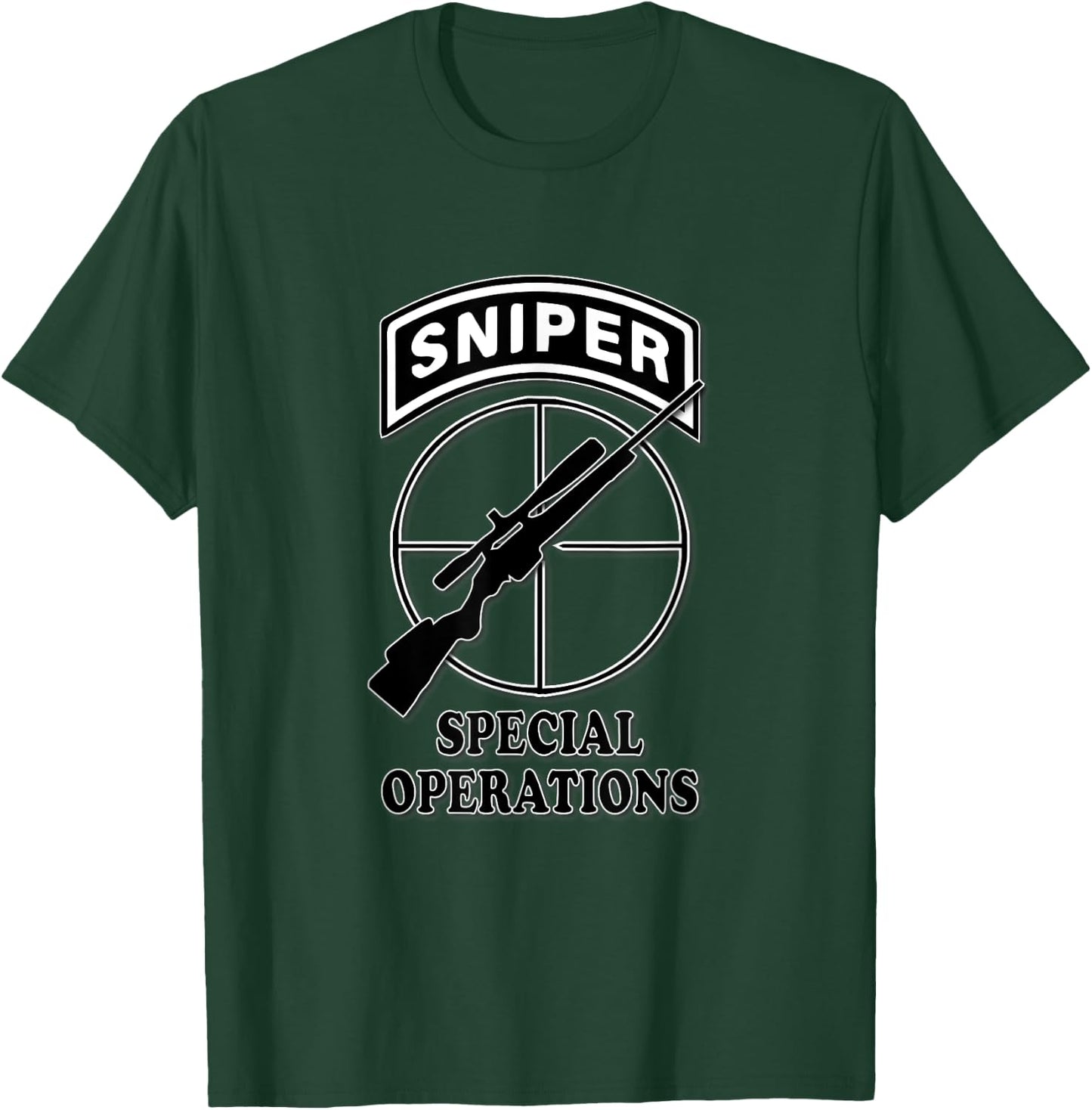Special Operations Sniper (Front) T-Shirt - T-Shirt | Forest