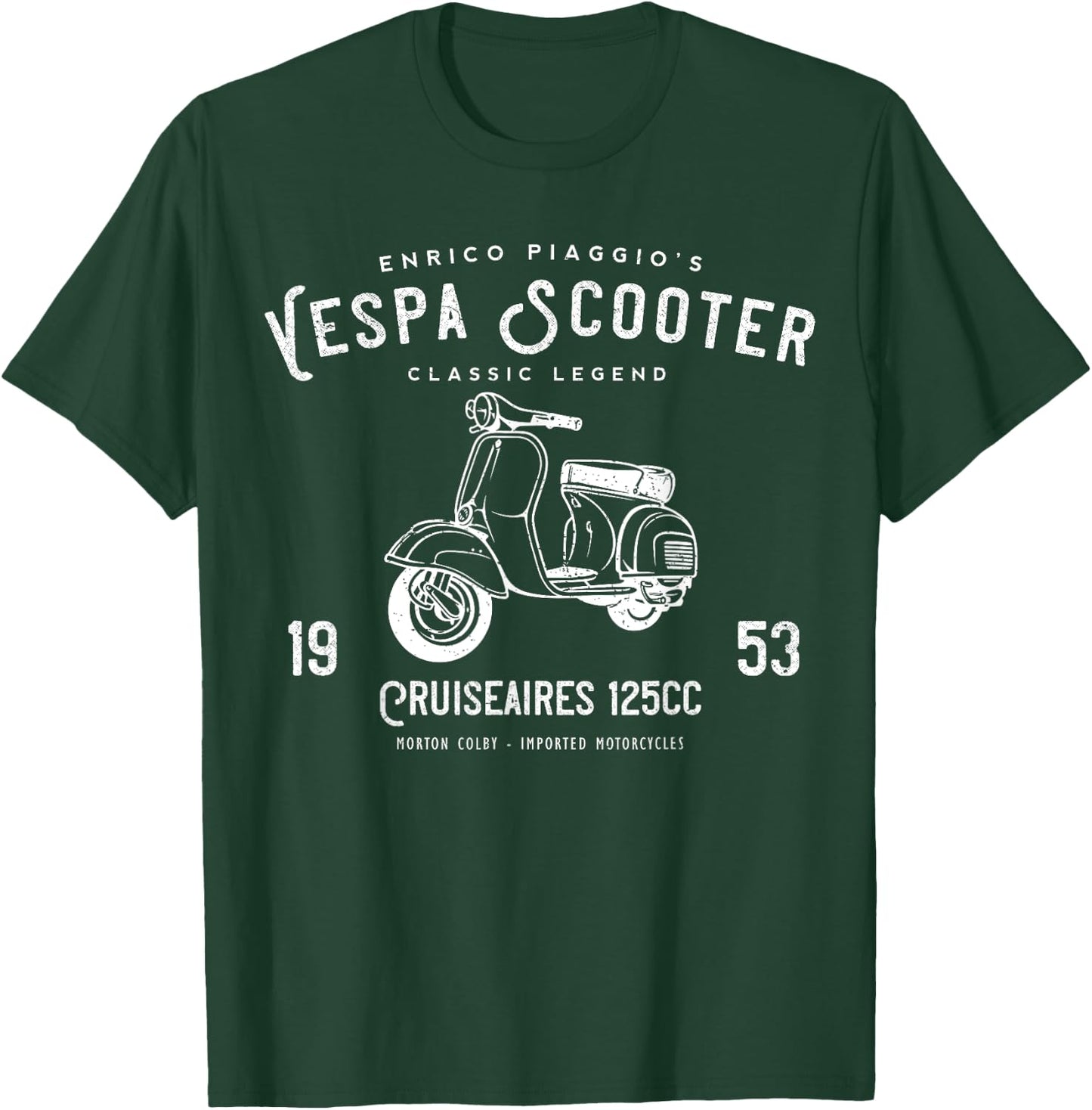 Vintage Piaggio Scooter 1953 125cc T Shirt Original Design T-Shirt - T-Shirt | Forest