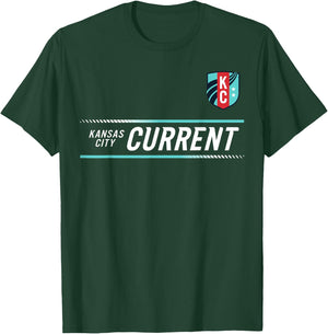Officially Licensed Kansas City Current Soccer NWSL Apparel T-Shirt - T-Shirt | Forest