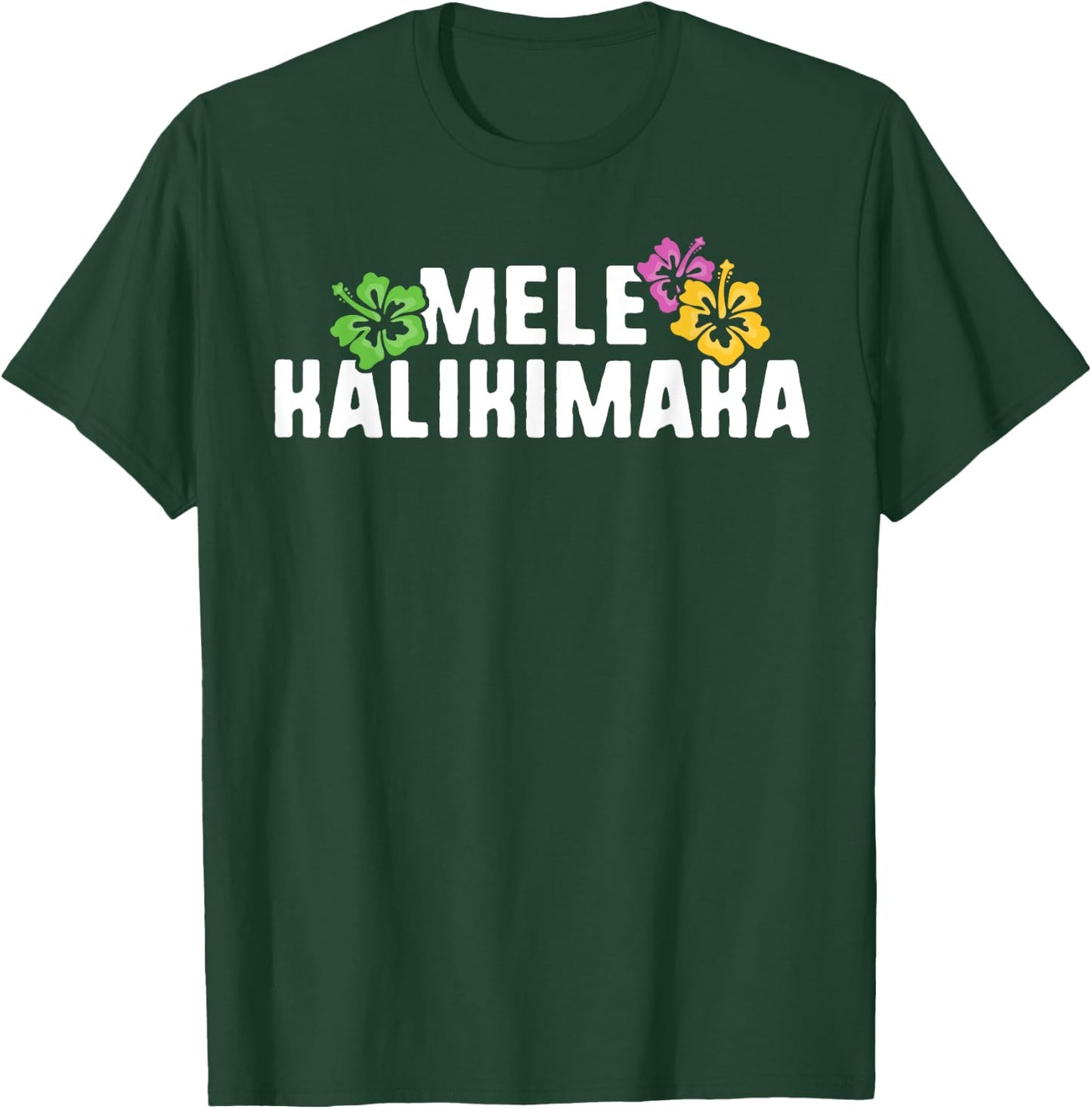 Hawaiian Christmas Mele Kalikimaka Hawaii Flower Tropical T-Shirt - T-Shirt | Forest