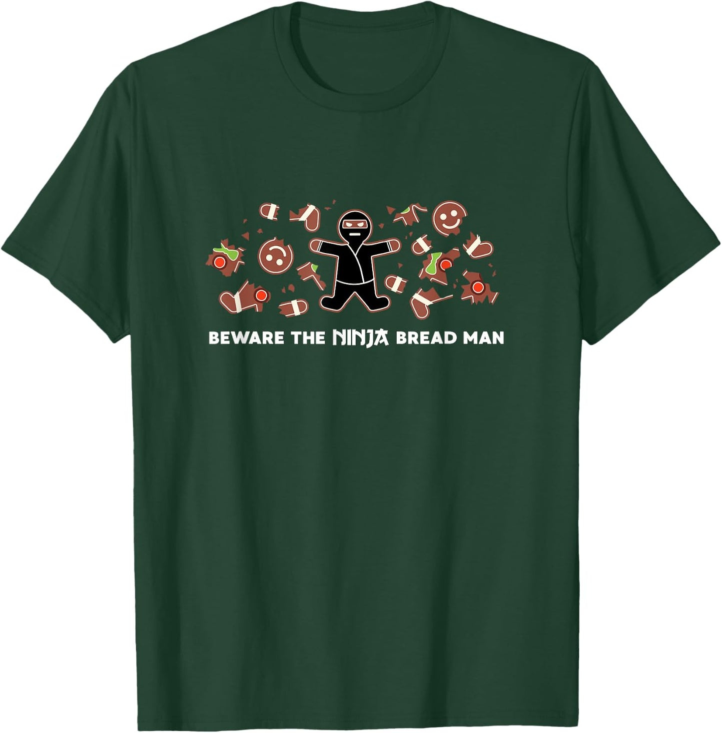 Funny Gingerbread Shirt Ninja Ginja Ninjabread Christmas T-Shirt - T-Shirt | Forest