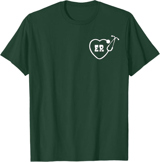 ER Nurse Logo T Shirt T-Shirt - T-Shirt | Forest