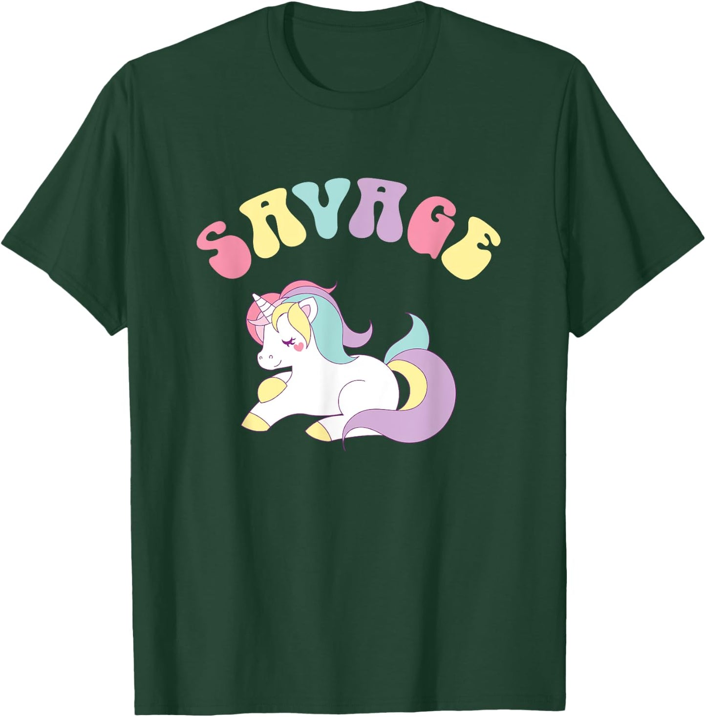 Unicorn Shirts - Rainbow Shirt - Savage T-Shirt - T-Shirt | Forest