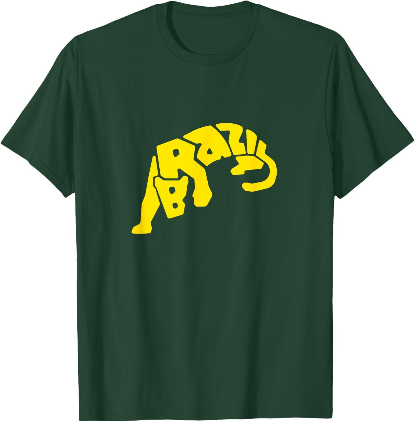 Brazil Jaguar Word Art - Funny Animal T-Shirt - T-Shirt | Forest